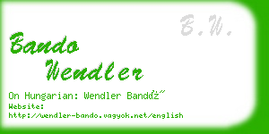 bando wendler business card